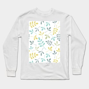 Assorted Leaf Silhouettes Color Mix Long Sleeve T-Shirt